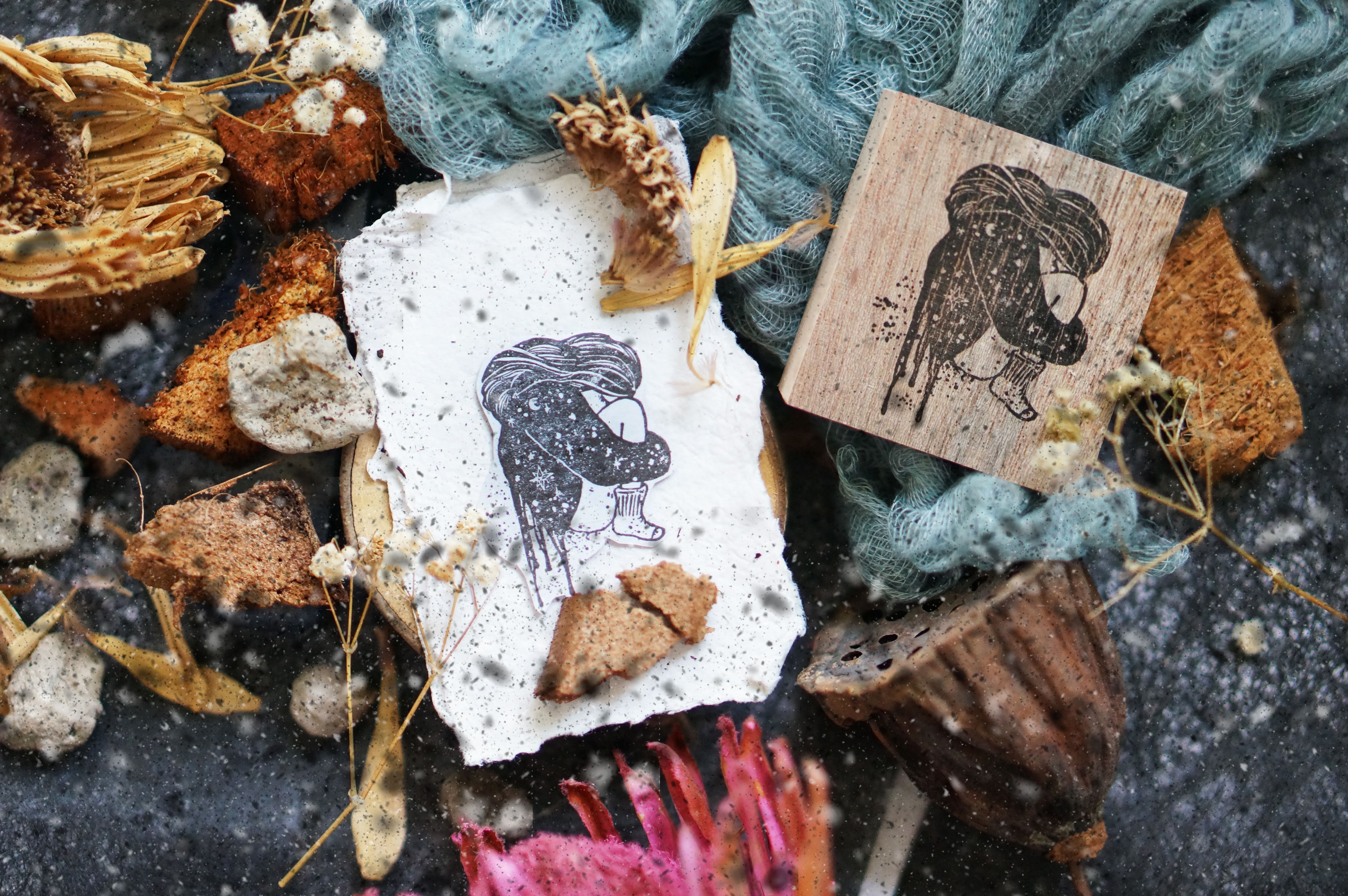 Black Milk Project Melancholy: Cradle Rubber Stamps