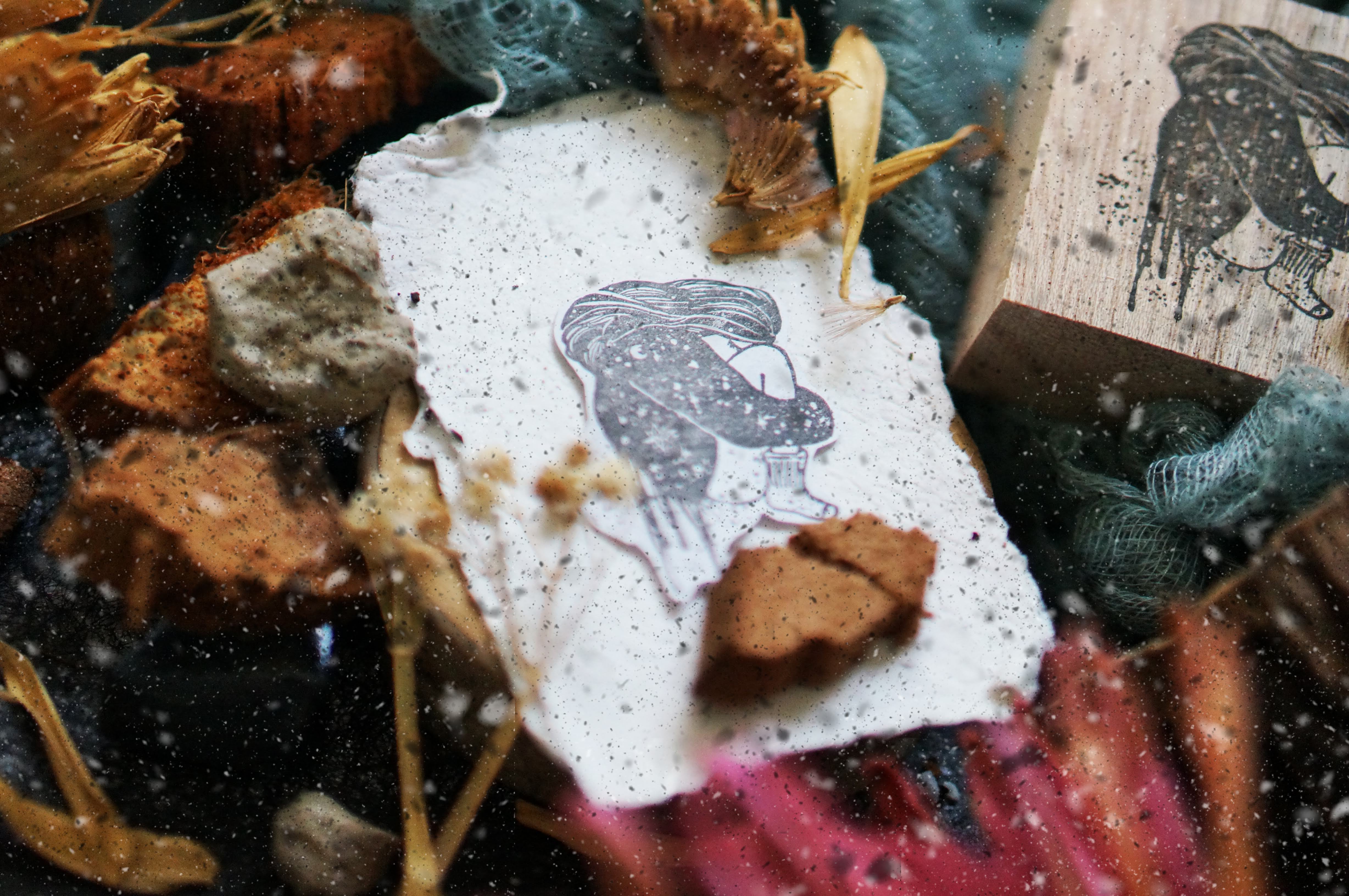 Black Milk Project Melancholy: Cradle Rubber Stamps