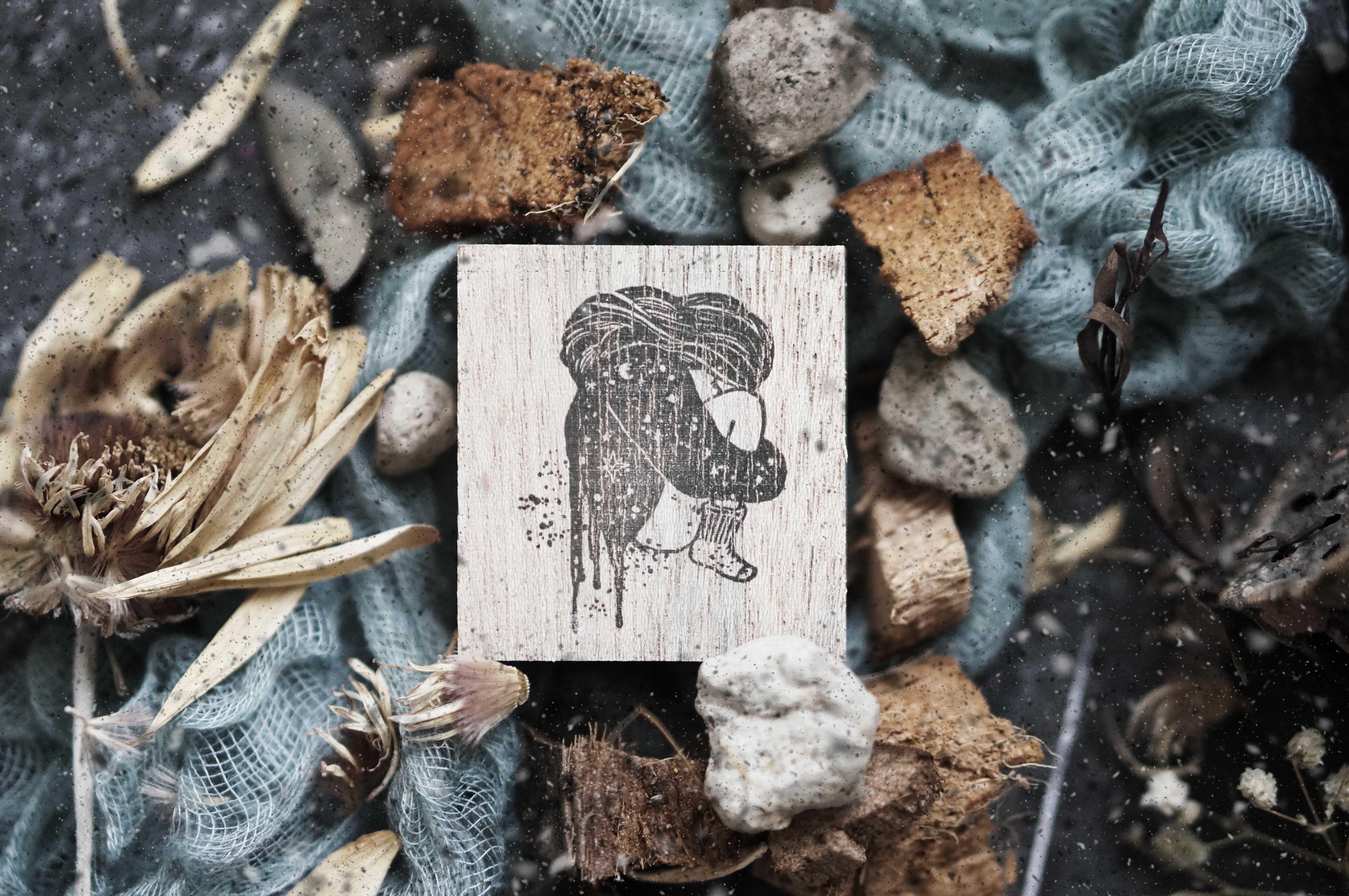 Black Milk Project Melancholy: Cradle Rubber Stamps
