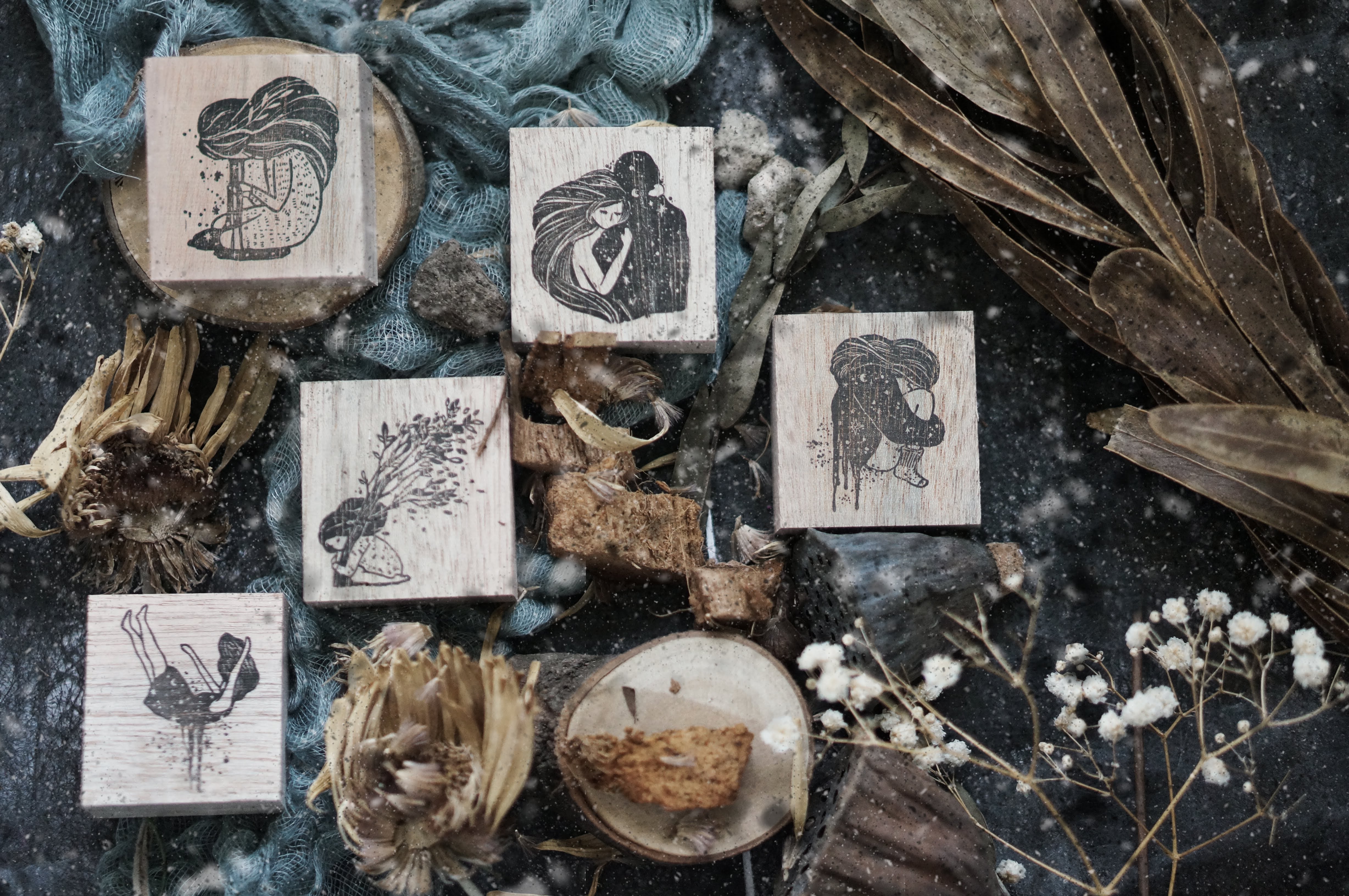 Black Milk Project Melancholy: Embrace Rubber Stamps