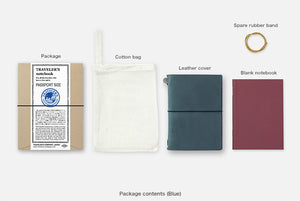 Traveler's Notebook - Passport Size - Blue Leather - Smidapaper Ikigai Shop