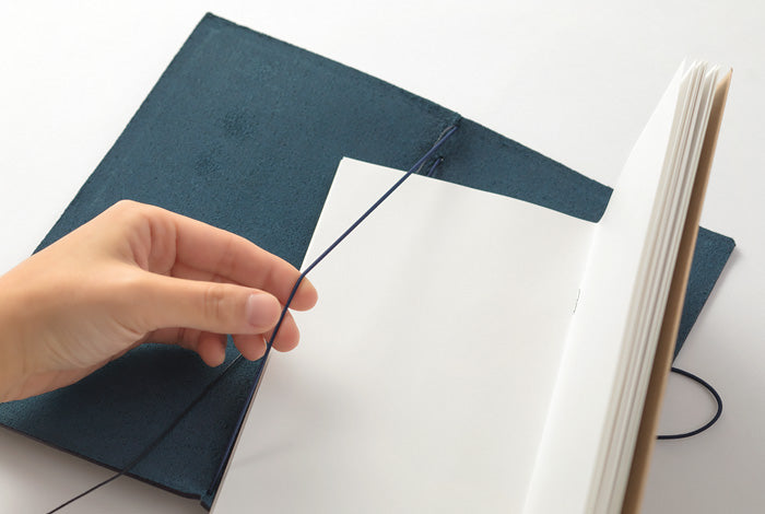 Traveler's Notebook - Regular Size - Blue Leather - Smidapaper Ikigai Shop