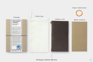Traveler's Notebook - Regular Size - Brown Leather - Smidapaper Ikigai Shop