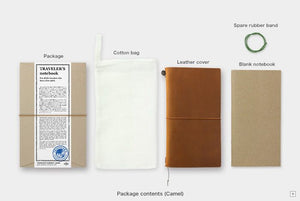 Traveler's Notebook - Regular Size - Camel Leather - Smidapaper Ikigai Shop