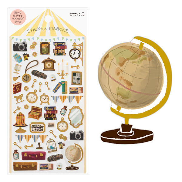 Midori Marche Stickers | Antique - Smidapaper Ikigai Shop