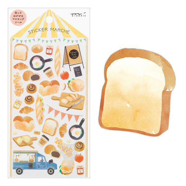 Midori Marche Stickers | Bread - Smidapaper Ikigai Shop