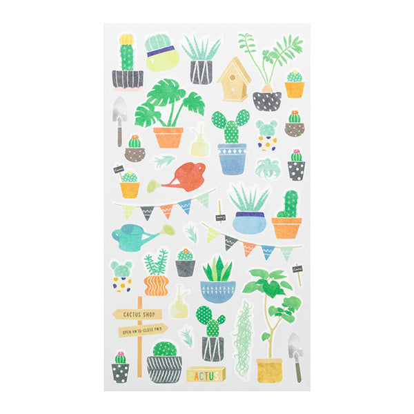 Midori Marche Stickers | Cactus - Smidapaper Ikigai Shop