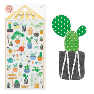 Midori Marche Stickers | Cactus - Smidapaper Ikigai Shop