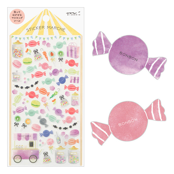Midori Marche Stickers | Candy - Smidapaper Ikigai Shop