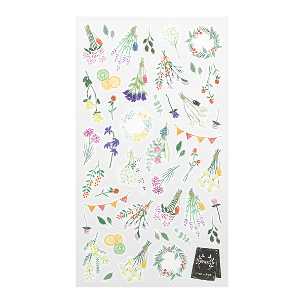 Midori Marche Stickers | Dried Flower - Smidapaper Ikigai Shop