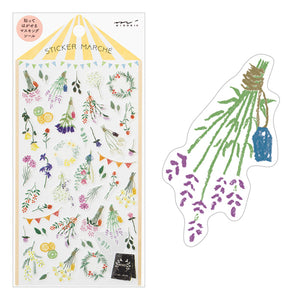 Midori Marche Stickers | Dried Flower - Smidapaper Ikigai Shop