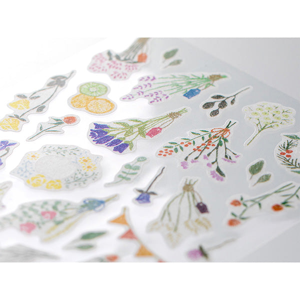 Midori Marche Stickers | Dried Flower - Smidapaper Ikigai Shop