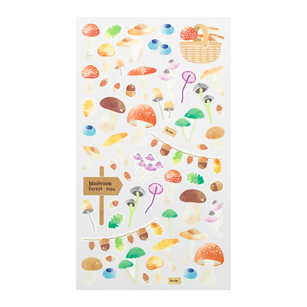 Midori Marche Stickers | Mushroom - Smidapaper Ikigai Shop