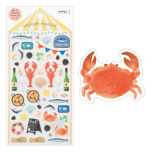 Midori Marche Stickers | Seafood - Smidapaper Ikigai Shop