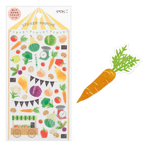 Midori Marche Stickers | Vegetables - Smidapaper Ikigai Shop