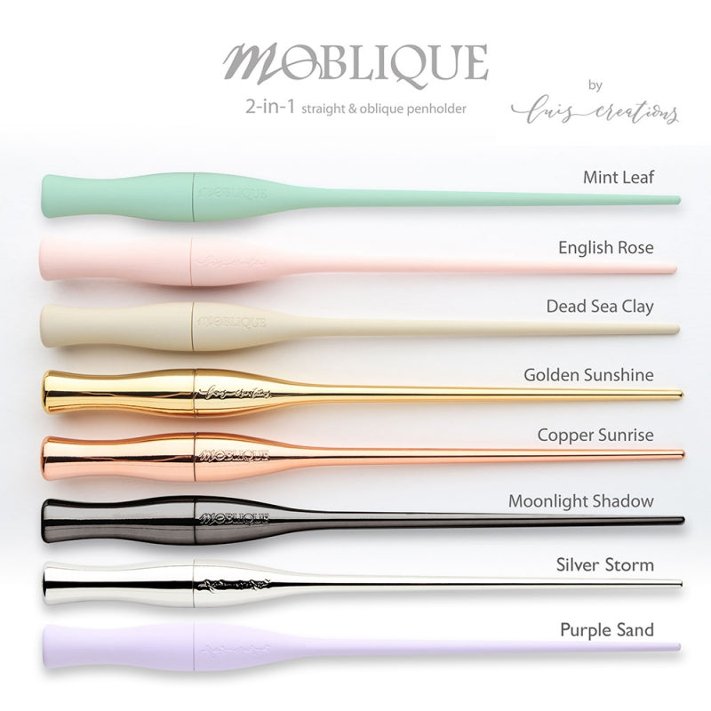 Moblique - 2-in-1 Penholder - Moonlight Shadow (Chrome) - Smidapaper Ikigai Shop
