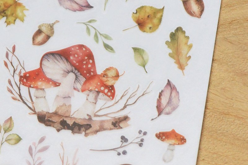 MU Print-On Stickers-094 Mushrooms - Smidapaper Ikigai Shop