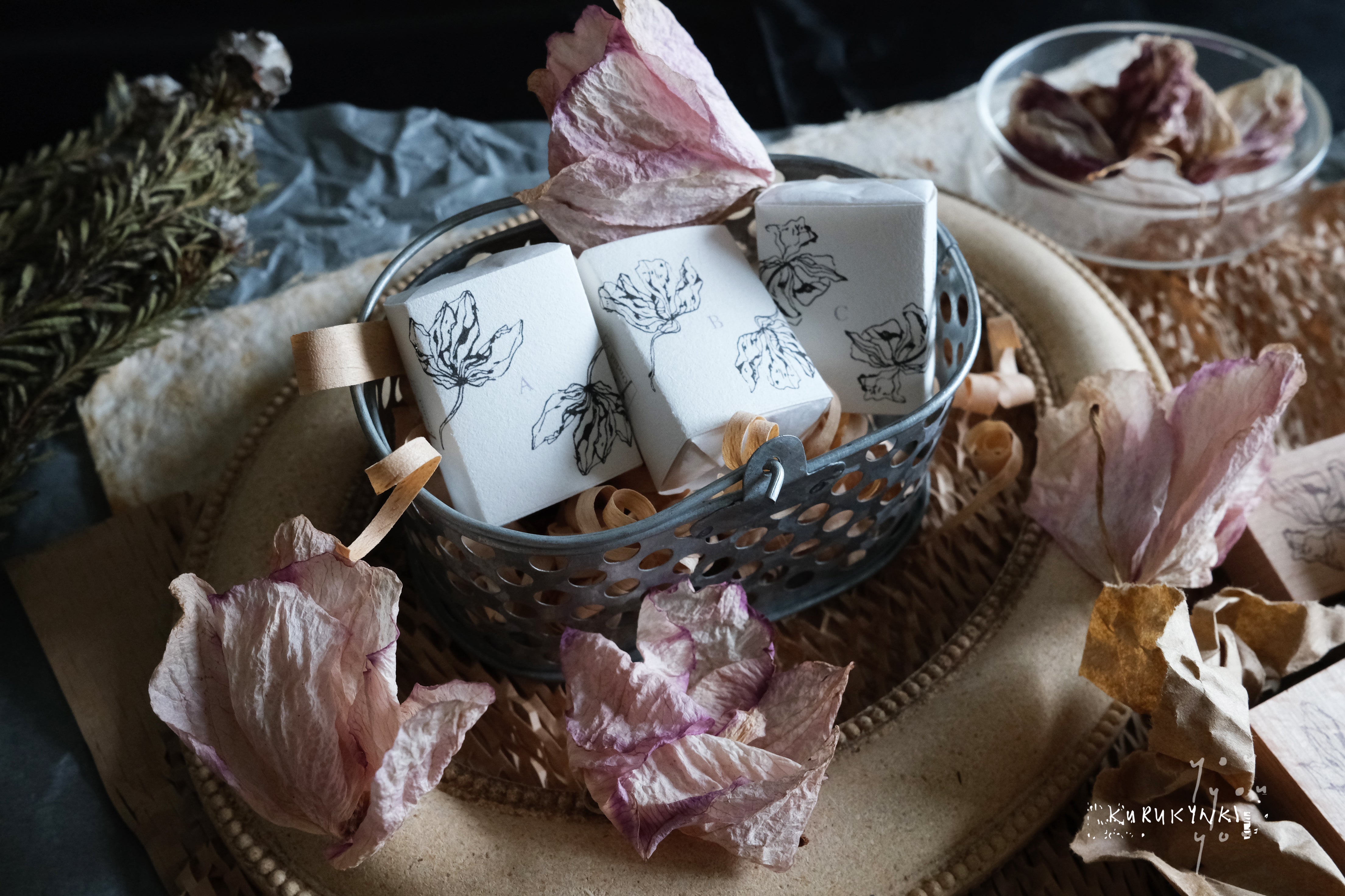 Kurukynki You:S.7 Classic Dried Orchid Rubber Stamp (3 designs, sold separately) - Smidapaper Ikigai Shop