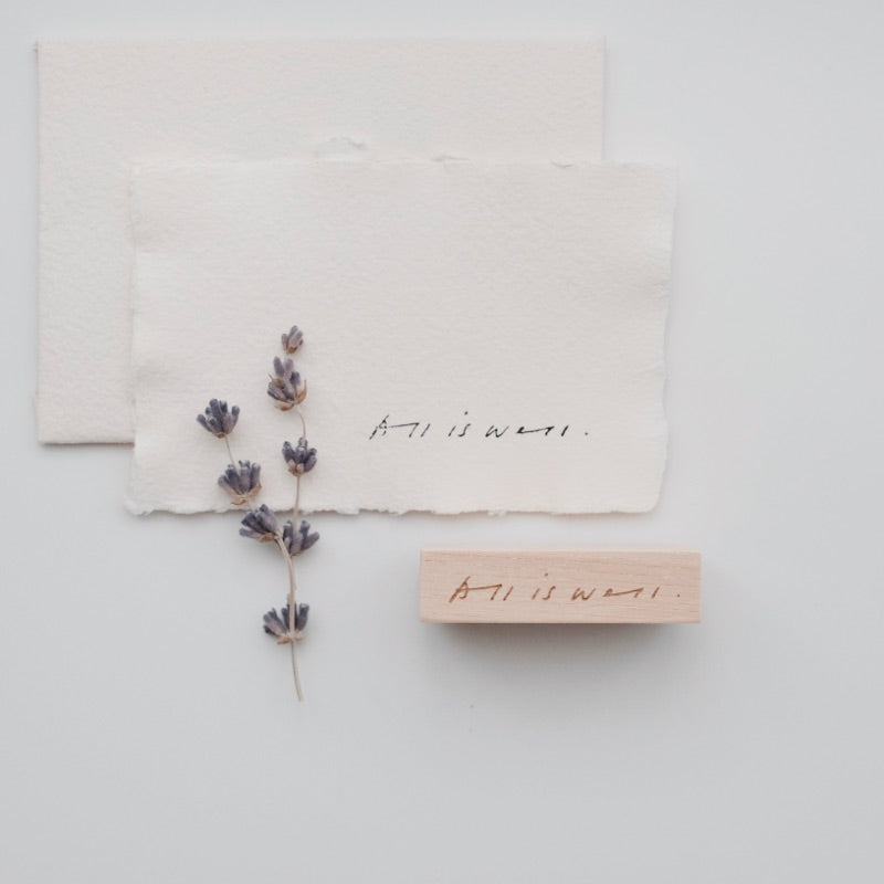 PC All is Well Rubber Stamp - Smidapaper Ikigai Shop