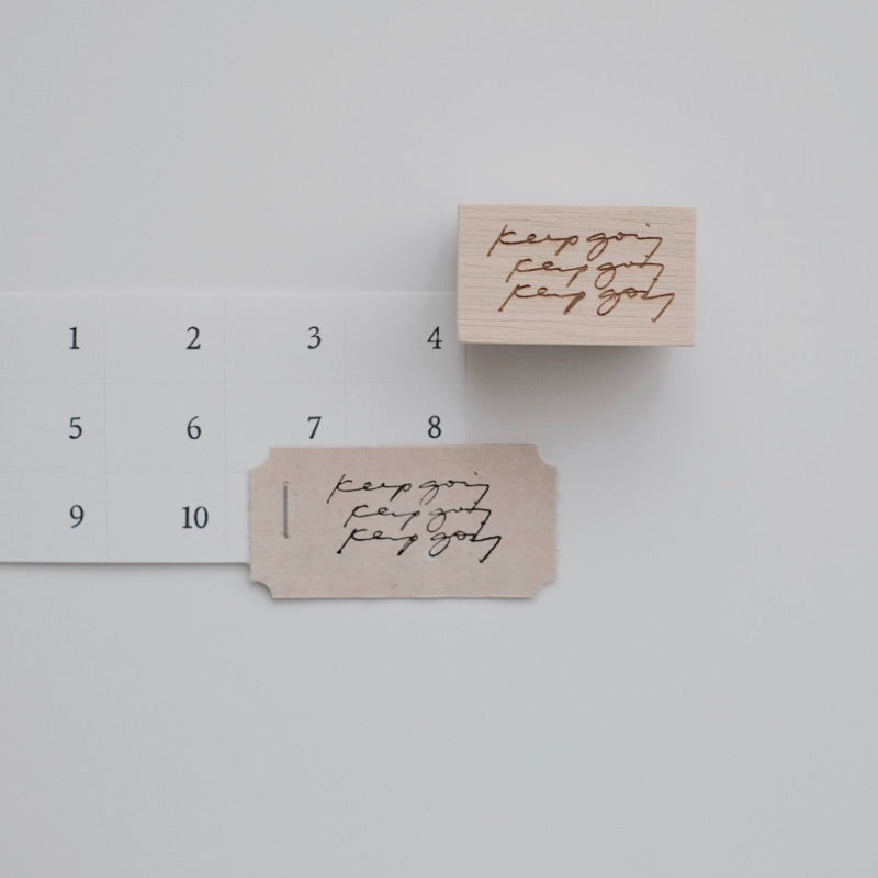 PC Keep Going Rubber Stamp - Smidapaper Ikigai Shop