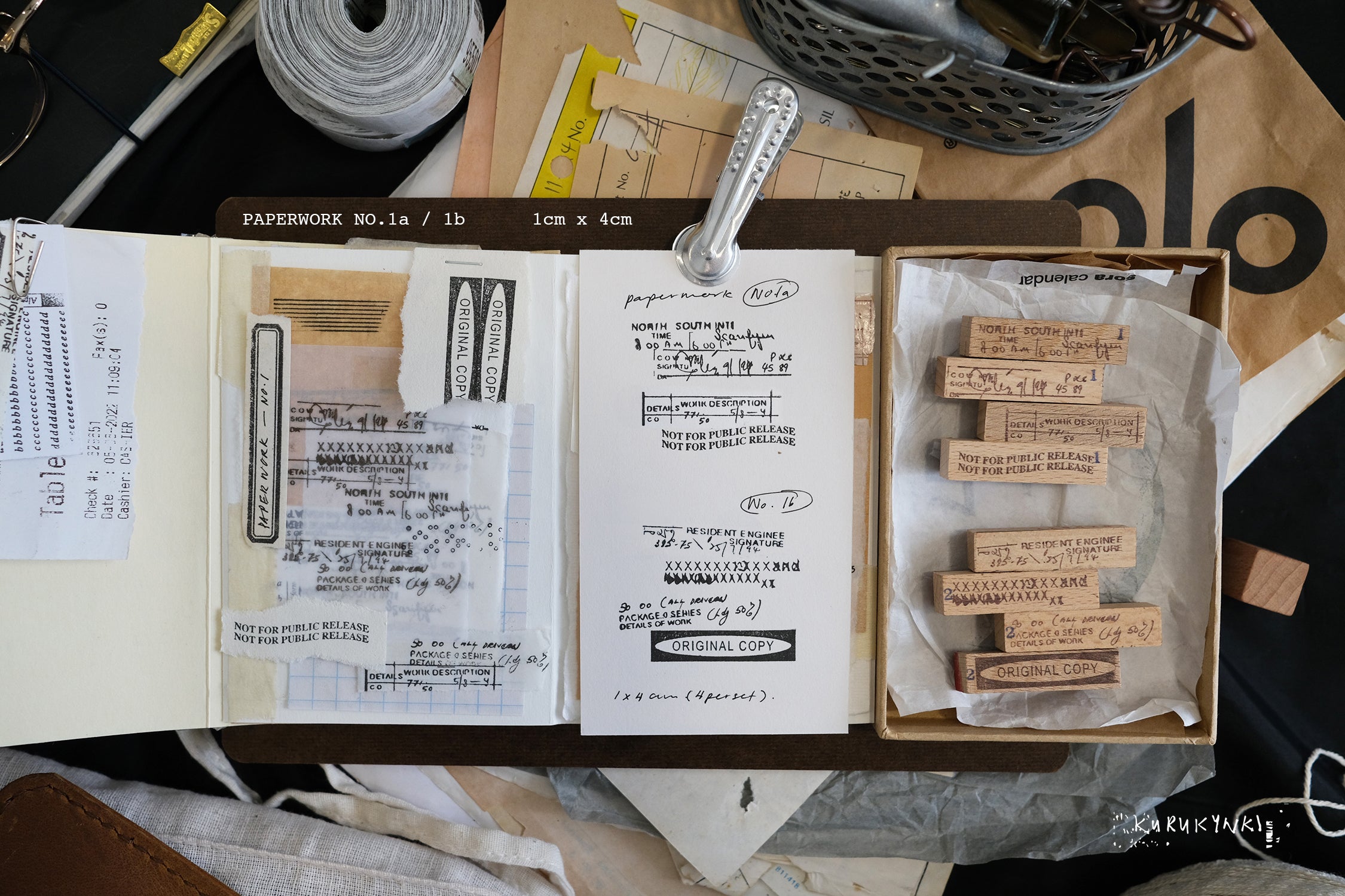 Kurukynki Paperwork Rubber Stamp Series (9 types)