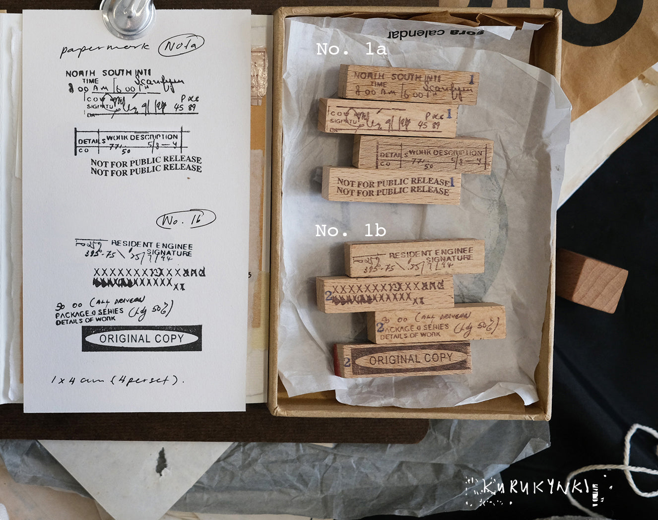 Kurukynki Paperwork Rubber Stamp Series (9 types)