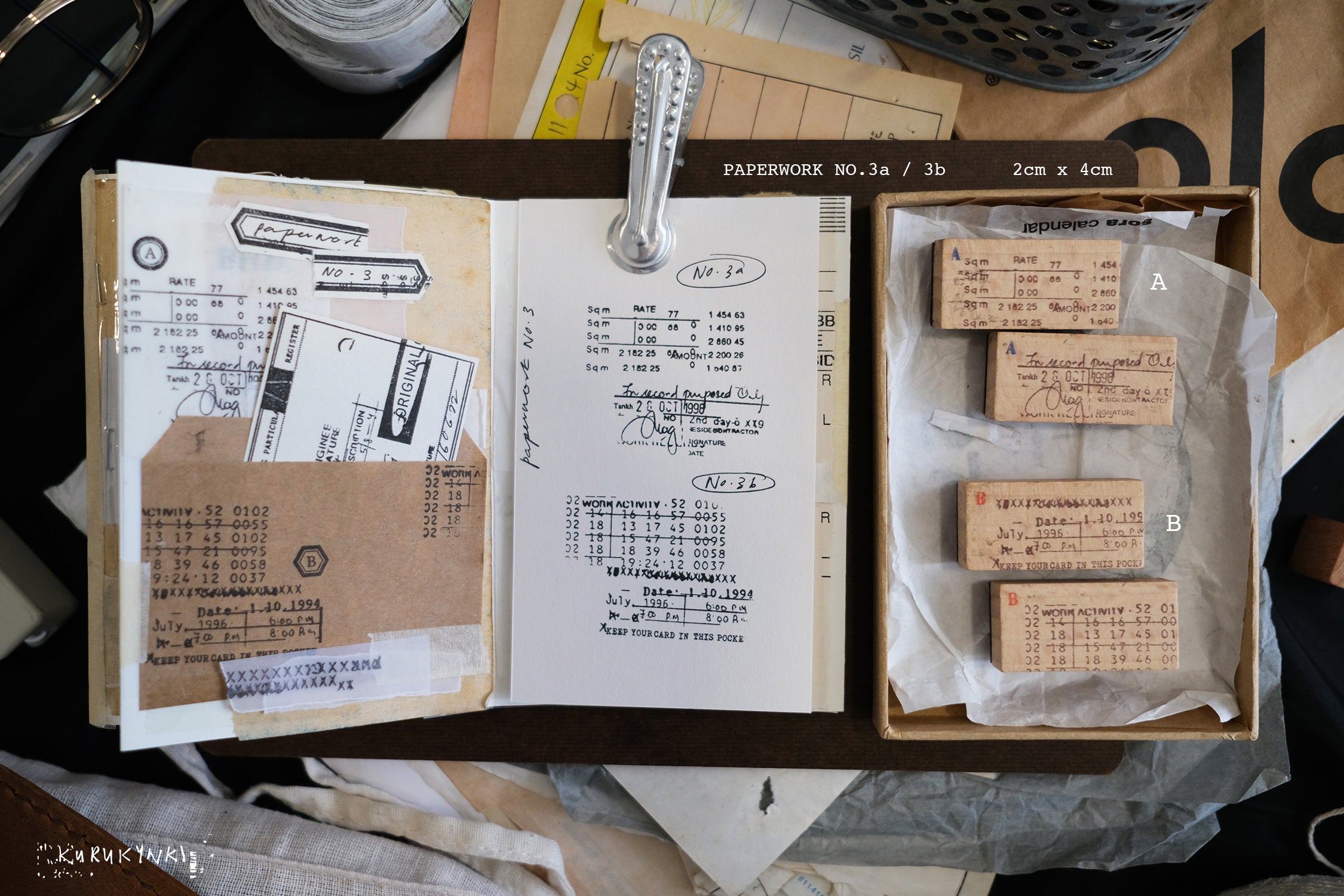 Kurukynki Paperwork Rubber Stamp Series (9 types)