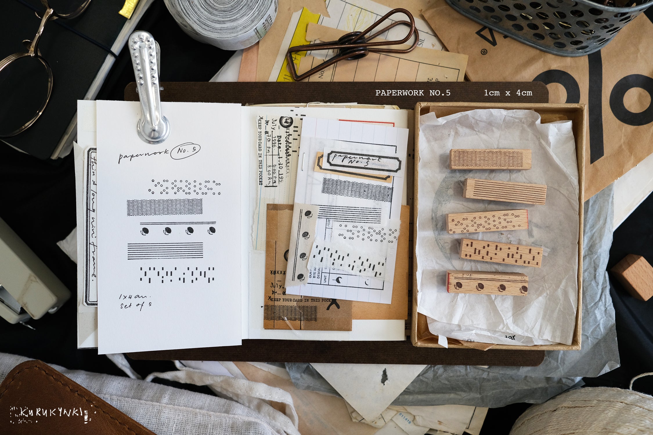 Kurukynki Paperwork Rubber Stamp Series (9 types)