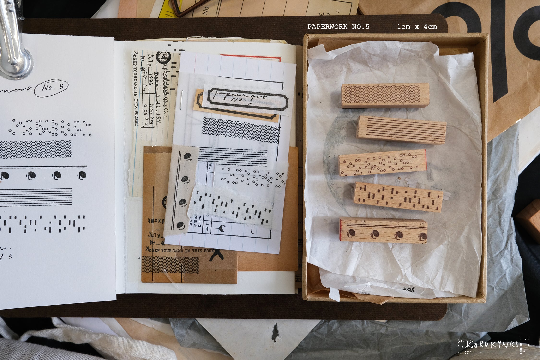 Kurukynki Paperwork Rubber Stamp Series (9 types)