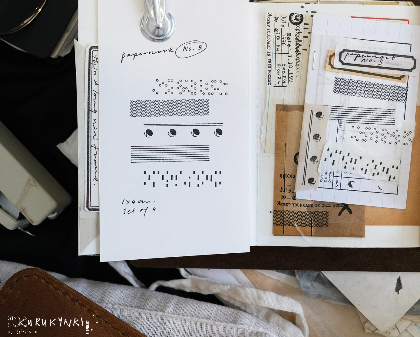 Kurukynki Paperwork Rubber Stamp Series (9 types)