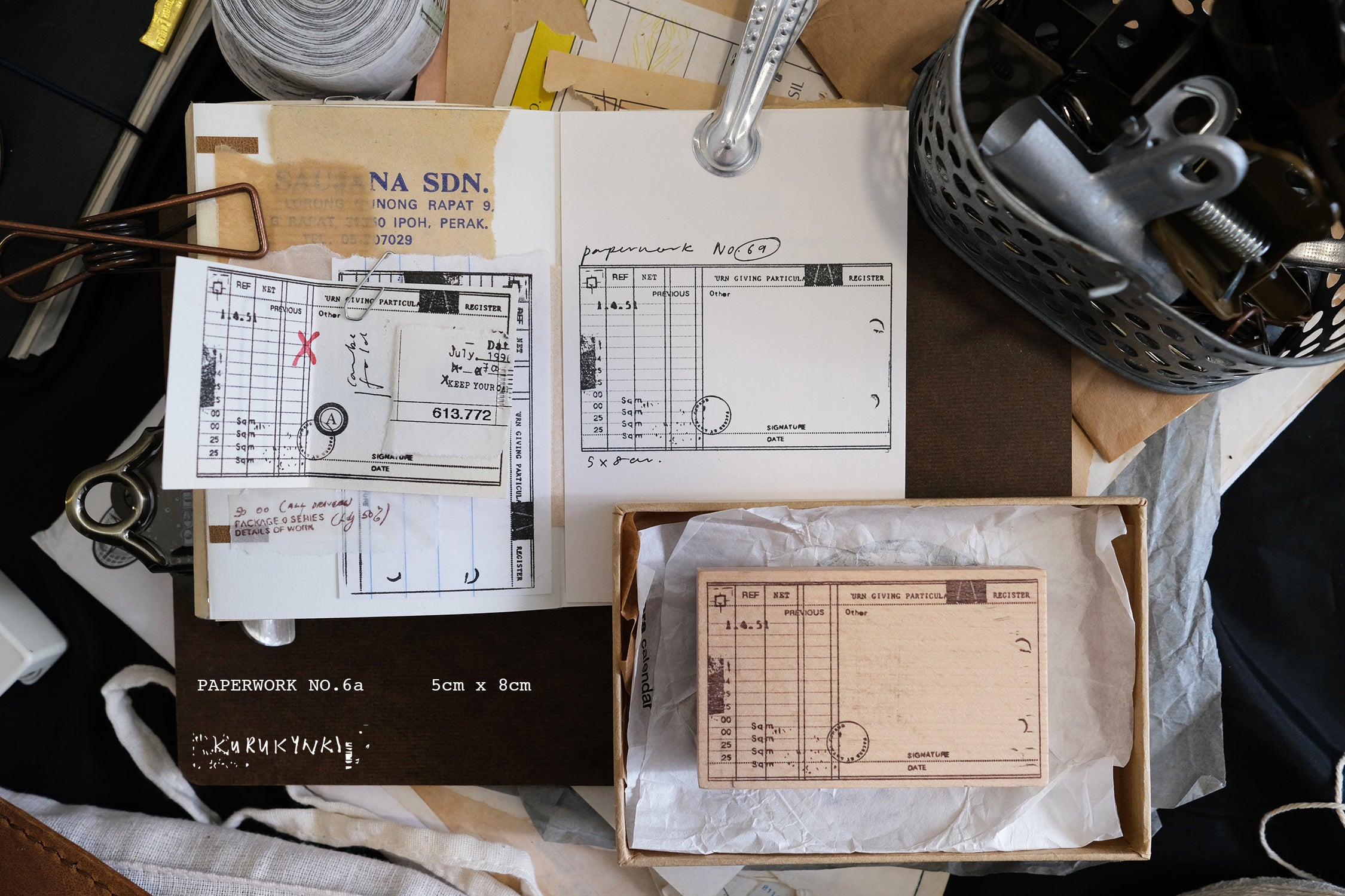 Kurukynki Paperwork Rubber Stamp Series (9 types)