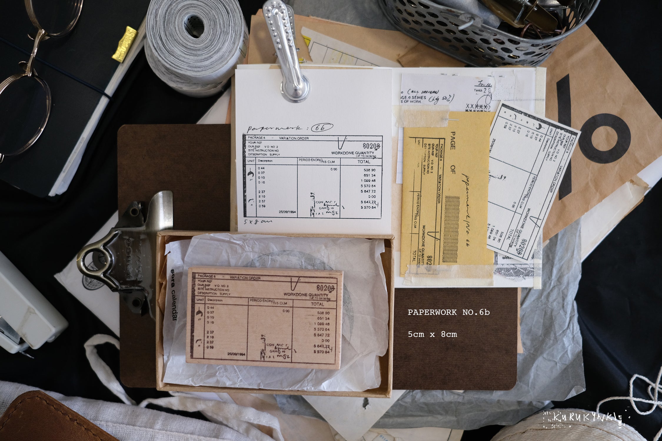 Kurukynki Paperwork Rubber Stamp Series (9 types)