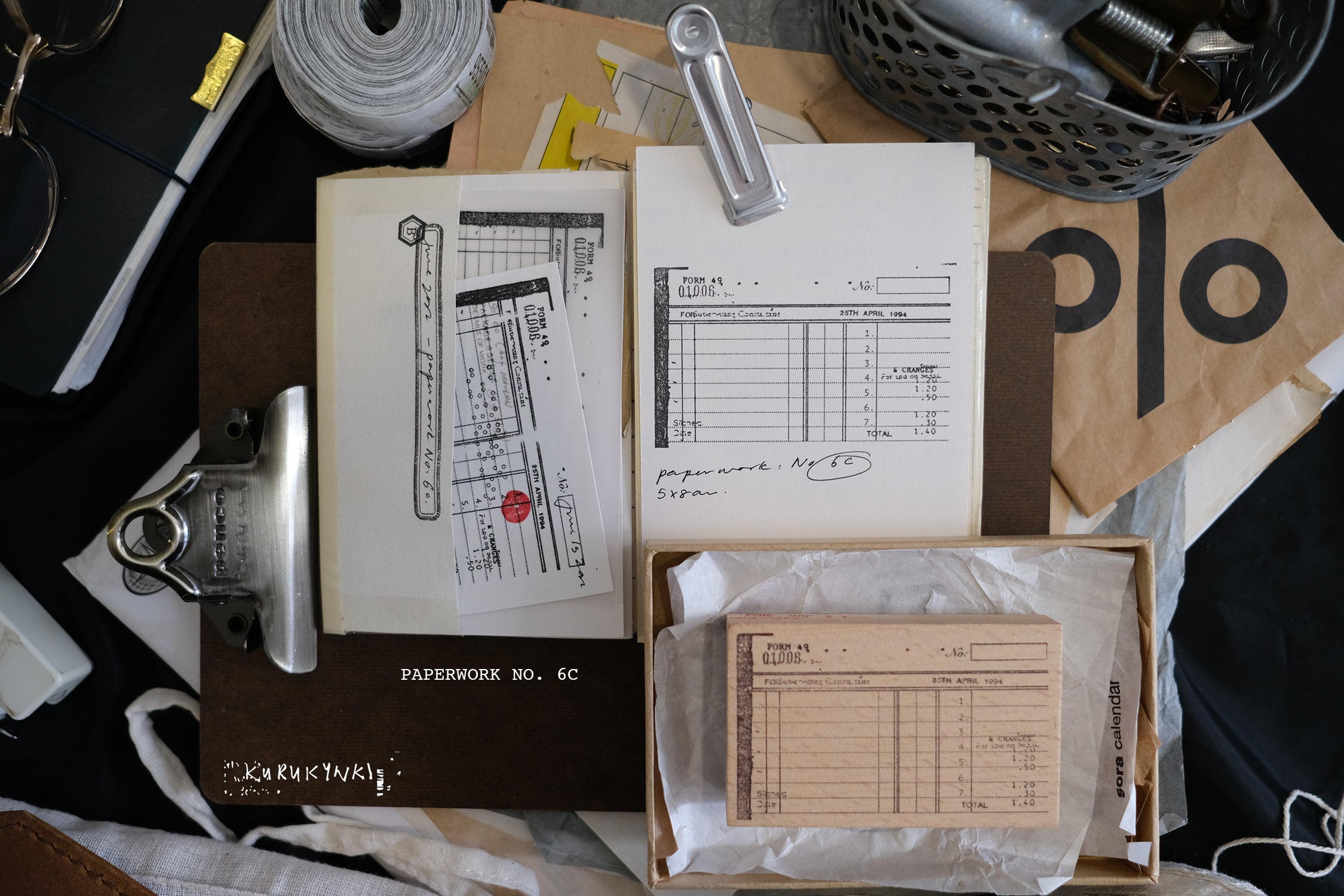 Kurukynki Paperwork Rubber Stamp Series (9 types)