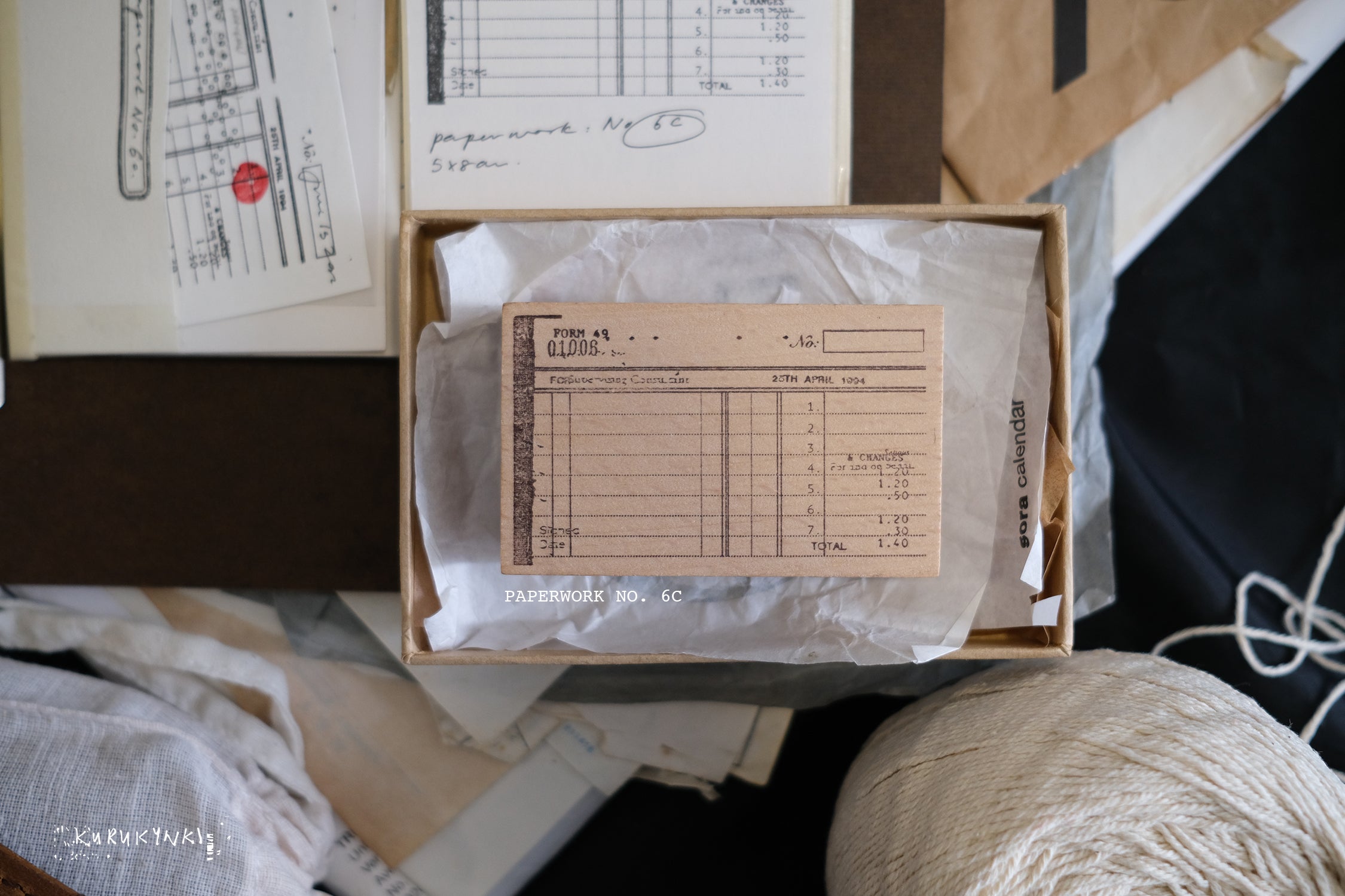 Kurukynki Paperwork Rubber Stamp Series (9 types)