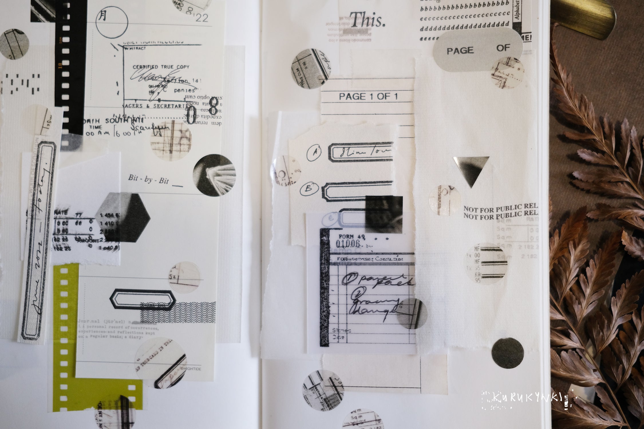 Kurukynki Paperwork Rubber Stamp Series (9 types)