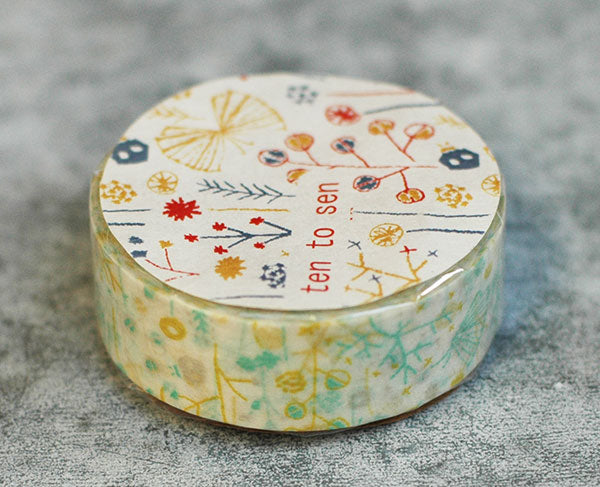 Classiky Shigemi Green Washi Tape (15mm x 10m) - Smidapaper Ikigai Shop