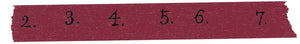 Classiky Number Wine (15mm x 15m) - Smidapaper Ikigai Shop