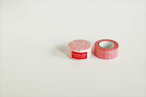 Classiky x mitsou Washi Tape (Check / Red) - Smidapaper Ikigai Shop