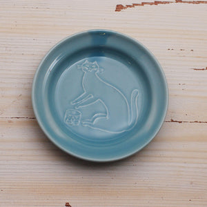 Classiky Toranekobonbon Round Small Dish: Cat (2 colours) - Smidapaper Ikigai Shop