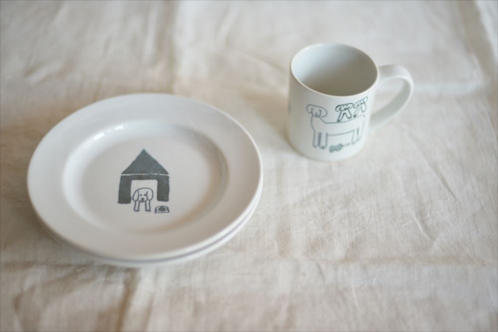 Classiky Toranekobonbon Round Plate Dog (Small/Large) - Smidapaper Ikigai Shop
