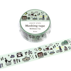 Papier Platz x Eric Series Masking Tape - My City - Smidapaper Ikigai Shop