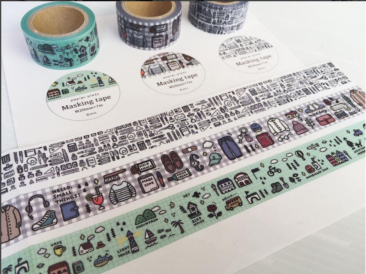 Papier Platz x Eric Series Masking Tape - Stationery - Smidapaper Ikigai Shop