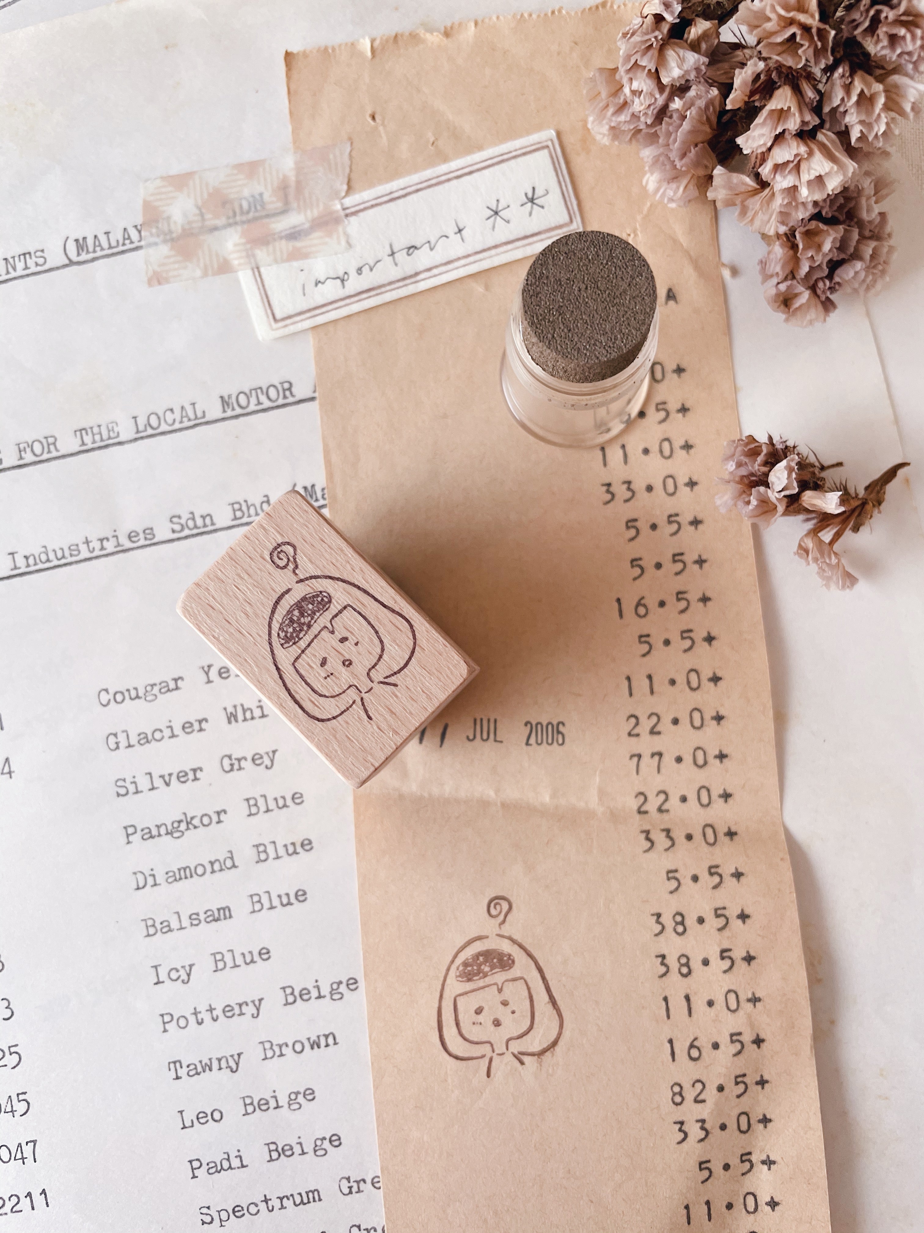 msbulat Pening Rubber Stamp - Smidapaper Ikigai Shop