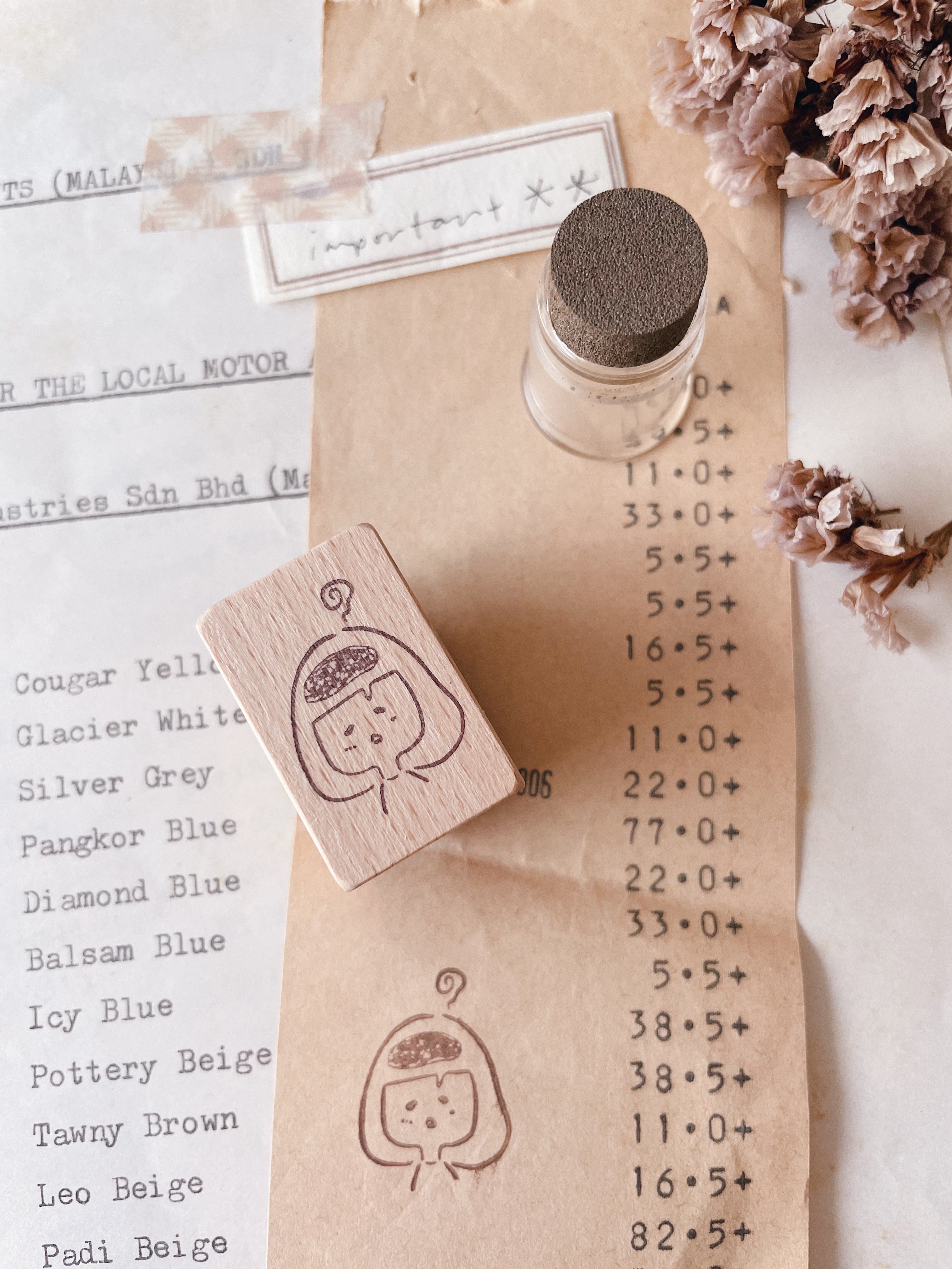 msbulat Pening Rubber Stamp - Smidapaper Ikigai Shop
