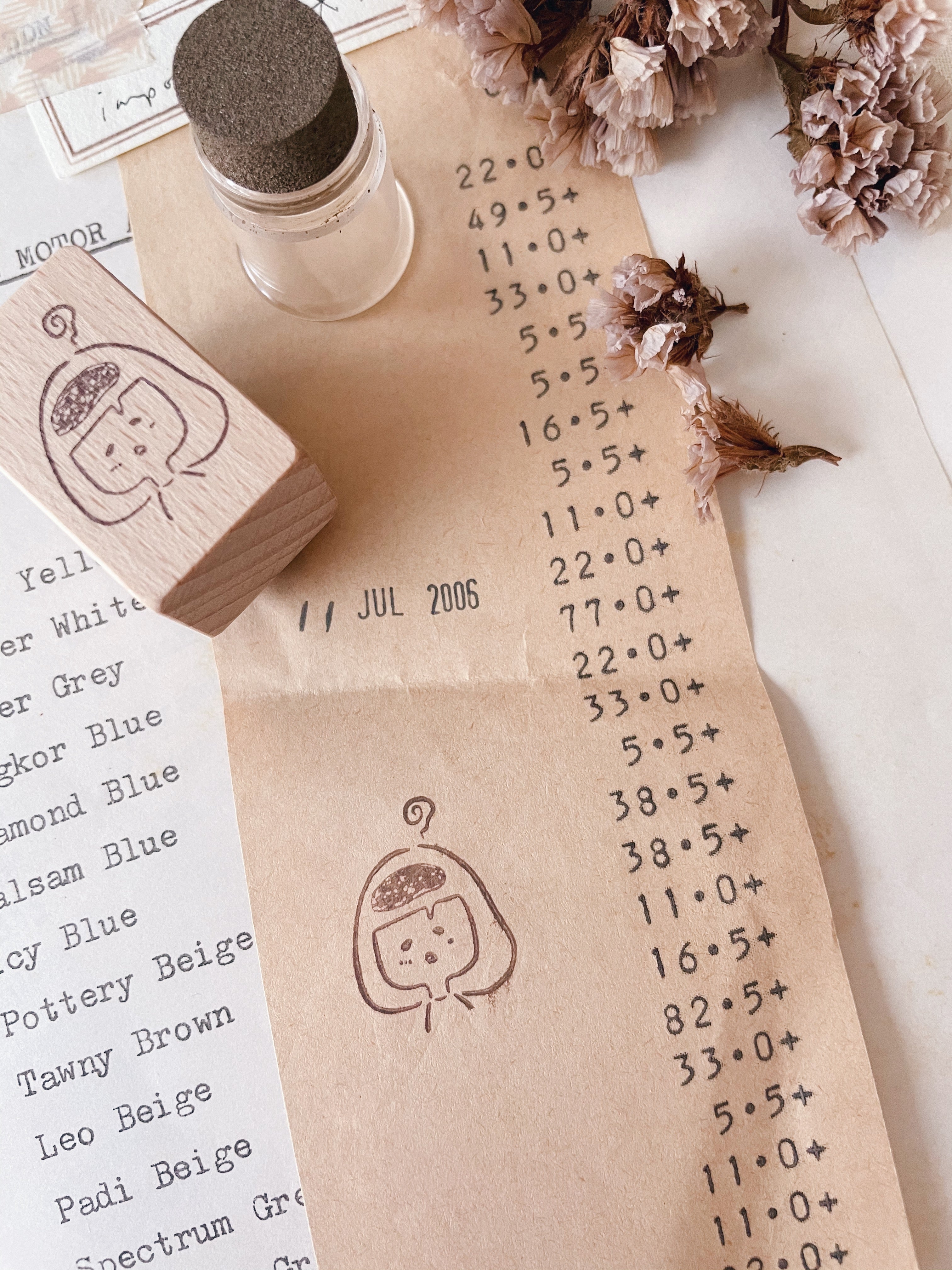 msbulat Pening Rubber Stamp - Smidapaper Ikigai Shop