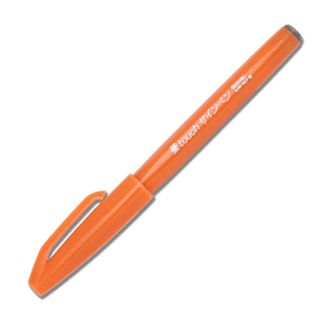 Pentel - Fude Touch Brush Pen - Orange - Smidapaper Ikigai Shop