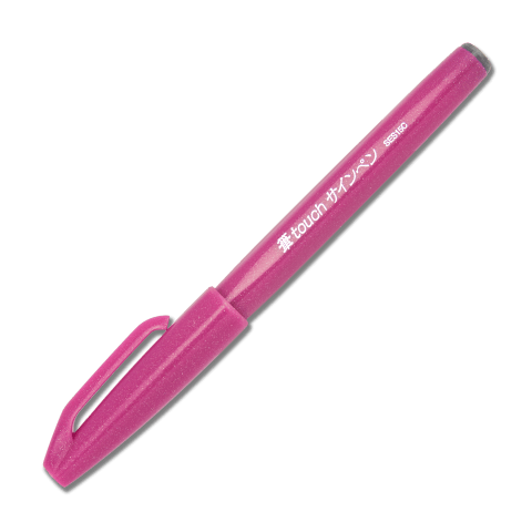 Pentel - Fude Touch Brush Pen - Pink - Smidapaper Ikigai Shop