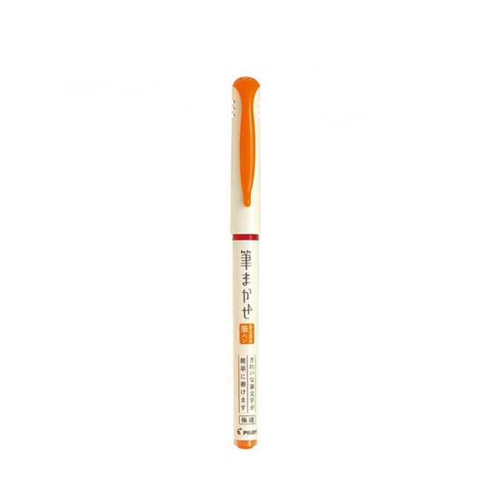 Pilot Fude Makase Brush Pen Extra Fine Orange - Smidapaper Ikigai Shop