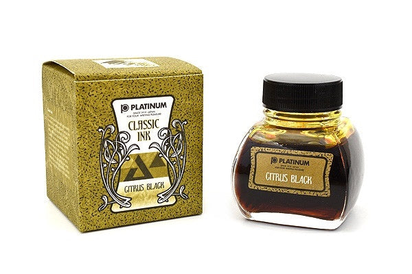 Platinum Classic 60ml Ink - Citrus Black - Smidapaper Ikigai Shop