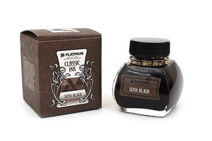 Platinum Classic 60ml Ink - Sepia Black - Smidapaper Ikigai Shop